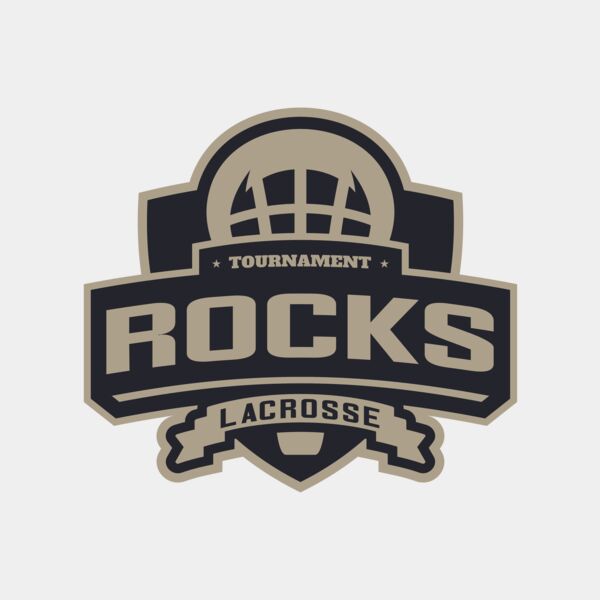 Rocks Tournament Lacrosse Logo Template Thumbnail