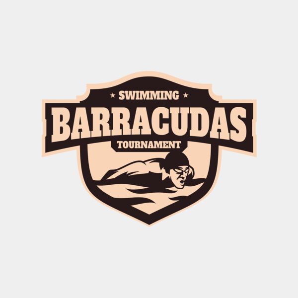 Barracudas Swimming Tournament logo template Thumbnail