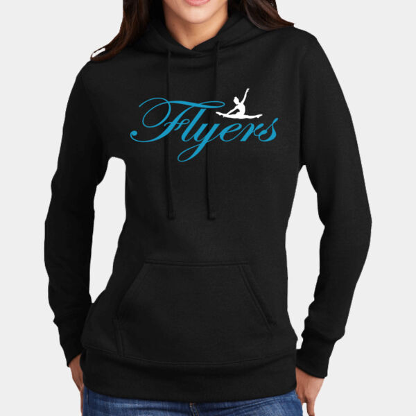 GLITTER LOGO - Ladies Core Fleece Pullover Hooded Sweatshirt Thumbnail