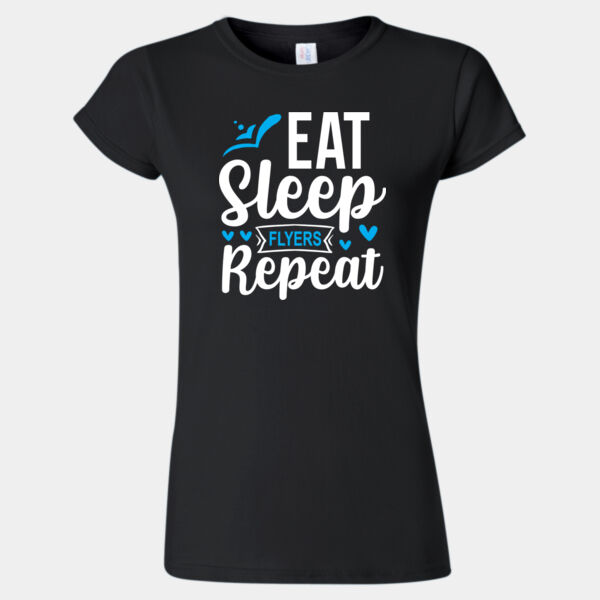 EATSLEEPFLYERSREPEAT - Softstyle® Women’s T-Shirt Thumbnail