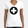 Women's Fine Jersey V-Neck Tee Thumbnail