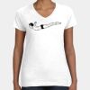 Women's Fine Jersey V-Neck Tee Thumbnail