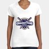 Women's Fine Jersey V-Neck Tee Thumbnail