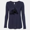 Women's Flowy Long Sleeve V-Neck Tee Thumbnail