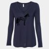 Women's Flowy Long Sleeve V-Neck Tee Thumbnail