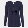 Women's Flowy Long Sleeve V-Neck Tee Thumbnail