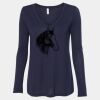 Women's Flowy Long Sleeve V-Neck Tee Thumbnail