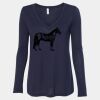 Women's Flowy Long Sleeve V-Neck Tee Thumbnail