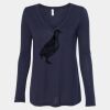 Women's Flowy Long Sleeve V-Neck Tee Thumbnail