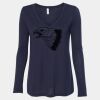 Women's Flowy Long Sleeve V-Neck Tee Thumbnail