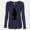 Women's Flowy Long Sleeve V-Neck Tee Thumbnail