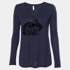 Women's Flowy Long Sleeve V-Neck Tee Thumbnail