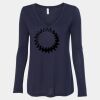 Women's Flowy Long Sleeve V-Neck Tee Thumbnail