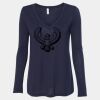 Women's Flowy Long Sleeve V-Neck Tee Thumbnail