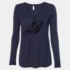 Women's Flowy Long Sleeve V-Neck Tee Thumbnail