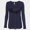 Women's Flowy Long Sleeve V-Neck Tee Thumbnail