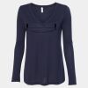 Women's Flowy Long Sleeve V-Neck Tee Thumbnail