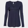 Women's Flowy Long Sleeve V-Neck Tee Thumbnail