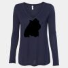 Women's Flowy Long Sleeve V-Neck Tee Thumbnail