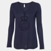 Women's Flowy Long Sleeve V-Neck Tee Thumbnail