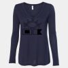 Women's Flowy Long Sleeve V-Neck Tee Thumbnail