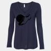 Women's Flowy Long Sleeve V-Neck Tee Thumbnail