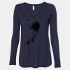 Women's Flowy Long Sleeve V-Neck Tee Thumbnail