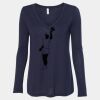 Women's Flowy Long Sleeve V-Neck Tee Thumbnail