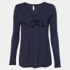 Women's Flowy Long Sleeve V-Neck Tee Thumbnail