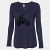Women's Flowy Long Sleeve V-Neck Tee Thumbnail
