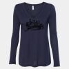 Women's Flowy Long Sleeve V-Neck Tee Thumbnail