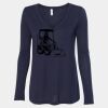Women's Flowy Long Sleeve V-Neck Tee Thumbnail
