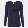 Women's Flowy Long Sleeve V-Neck Tee Thumbnail