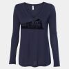 Women's Flowy Long Sleeve V-Neck Tee Thumbnail