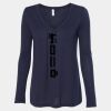 Women's Flowy Long Sleeve V-Neck Tee Thumbnail