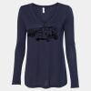 Women's Flowy Long Sleeve V-Neck Tee Thumbnail