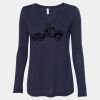 Women's Flowy Long Sleeve V-Neck Tee Thumbnail