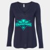 Women's Flowy Long Sleeve V-Neck Tee Thumbnail