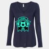 Women's Flowy Long Sleeve V-Neck Tee Thumbnail