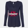 Women's Flowy Long Sleeve V-Neck Tee Thumbnail