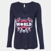 Women's Flowy Long Sleeve V-Neck Tee Thumbnail