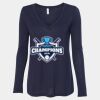 Women's Flowy Long Sleeve V-Neck Tee Thumbnail
