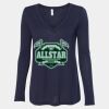 Women's Flowy Long Sleeve V-Neck Tee Thumbnail