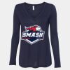 Women's Flowy Long Sleeve V-Neck Tee Thumbnail