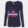 Women's Flowy Long Sleeve V-Neck Tee Thumbnail