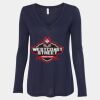 Women's Flowy Long Sleeve V-Neck Tee Thumbnail