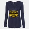 Women's Flowy Long Sleeve V-Neck Tee Thumbnail