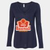 Women's Flowy Long Sleeve V-Neck Tee Thumbnail