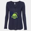 Women's Flowy Long Sleeve V-Neck Tee Thumbnail