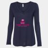 Women's Flowy Long Sleeve V-Neck Tee Thumbnail
